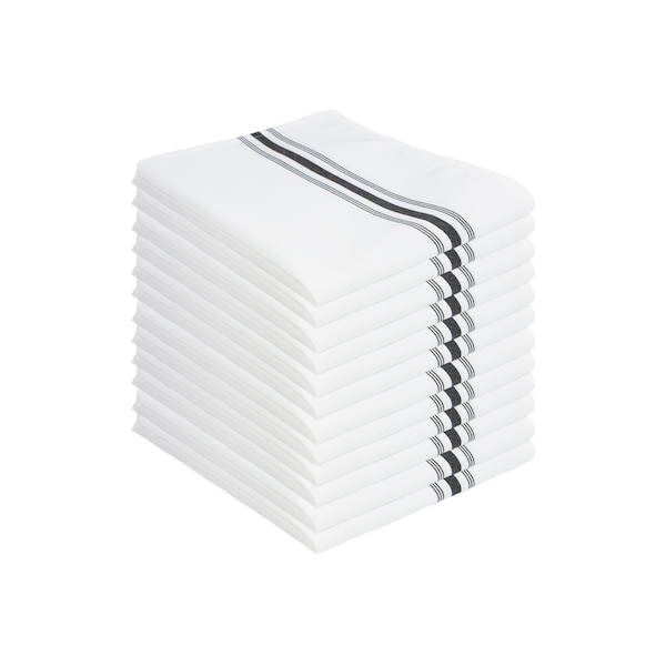 Monarch Mariposa Bistro Napkin 18x22 Black Stripe (12pk) BISTRO-BL - main